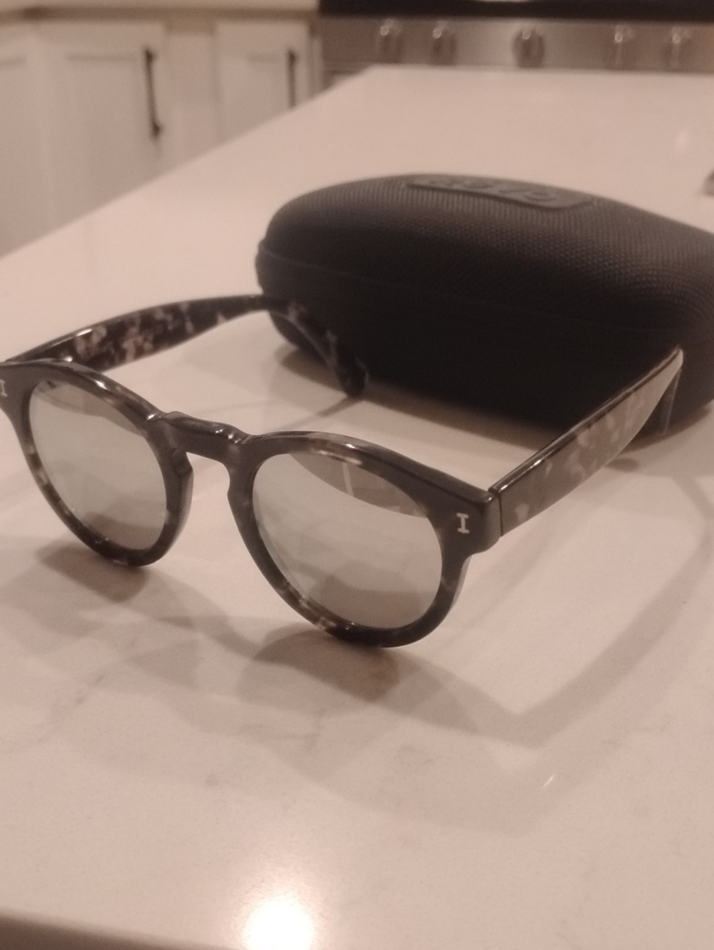 Illesteva Black Tortoiseshell Frames With Mirror Lense